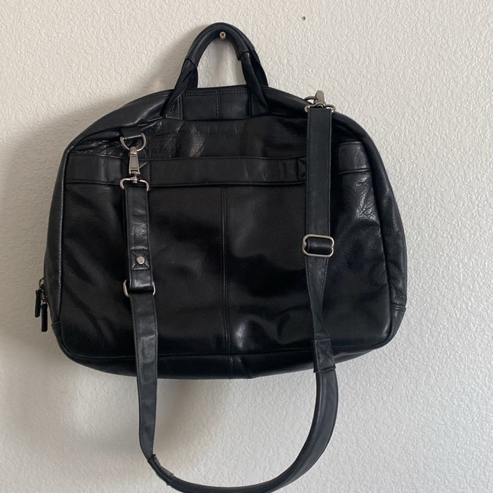 EL PORTAL Men’s Black Premium Leather Briefcase